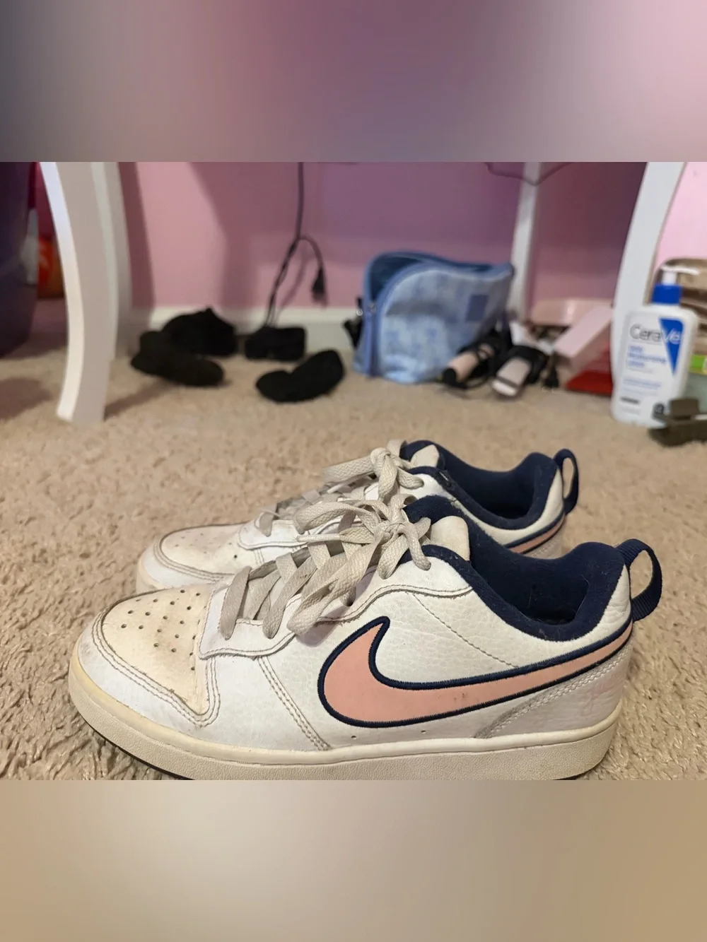 Nike Kids Size Tag Label - Navy and White
